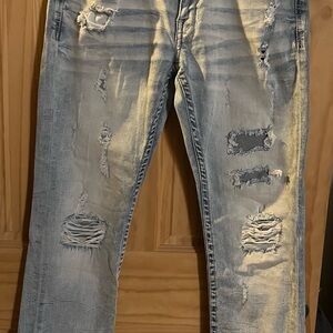 BKE Light Blue Distressed Men's Jeans